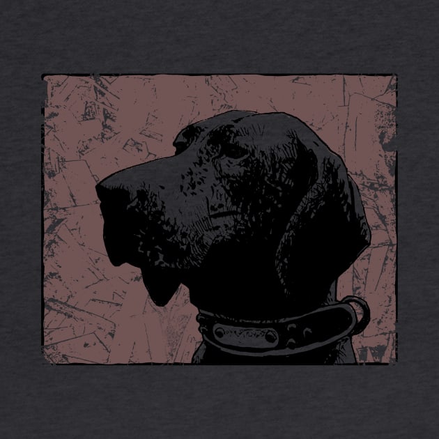 drawing of Plott hound pup by croquis design